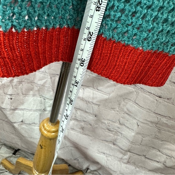 NWT umgee Boutique Multicolored open front Cardigan Sweater color block PLUS - Picture 5 of 9